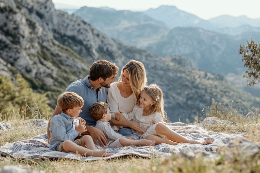 Séance photo familiale avec un photographe à Digne Les Bains